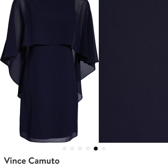 Vince Camuto Hot pink chiffon cape cocktail dress - Picture 6 of 13